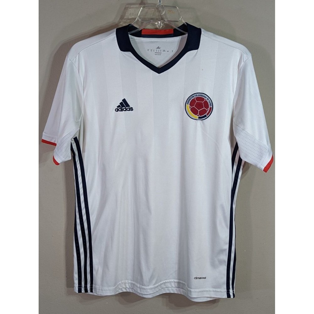 Adidas Climalite Soccer Jersey Federacion Colombiana De Fútbol Size XL White